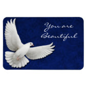  witte duif premium flexi magneet (Horizontaal)