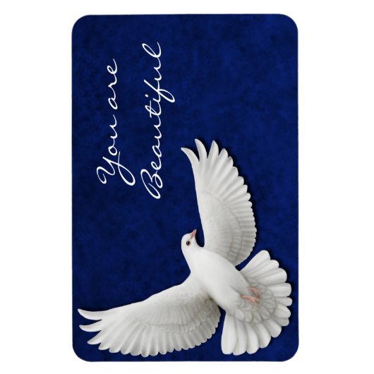  witte duif premium flexi magneet (Verticaal)