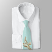 witte duif print stropdas (Gebonden)