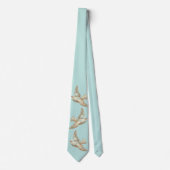 witte duif print stropdas (Voorkant)
