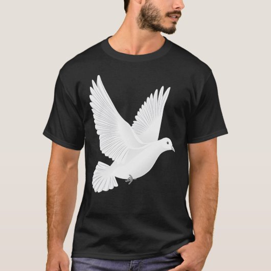 Witte duif t-shirt (Voorkant)