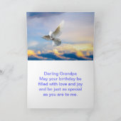 Witte duif tijdens de vlucht kaart (Binnen)