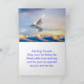 Witte duif tijdens de vlucht kaart (Binnen)