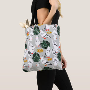 Witte duif tote bag