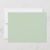 Witte duif tuin bruiloft | Sage Green RSVP Kaartje (Achterkant)
