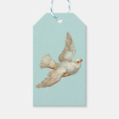 witte duif van vrede cadeaulabel (Voorkant)