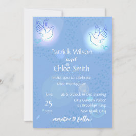 Witte duif verlichting achtergrond bruiloft kaart