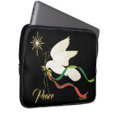 Witte Duif Verspreidt Vrede Laptop Sleeve (Voorkant Rechts)