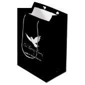 Witte Duif Viering Van Het Leven Funeral Medium Cadeauzakje (Voorkant Gekanteld)