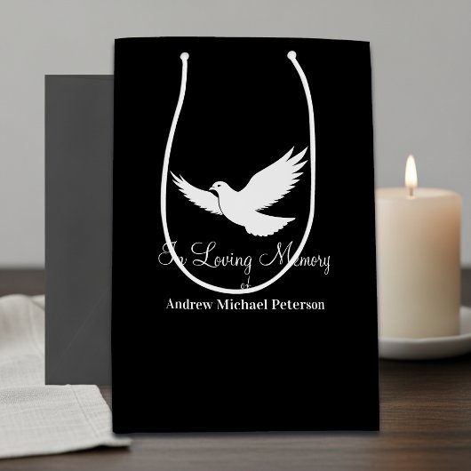 Witte Duif Viering Van Het Leven Funeral Medium Cadeauzakje