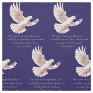 Witte Duif Vleugels van een Duif Schrift Psalm 55 Stof