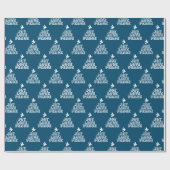 Witte duif voor donkerblauwe vreugdeliefde voor ke cadeaupapier (Vlak)