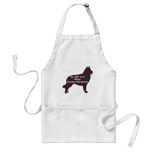 WITTE DUITSE HERDER BFF Cadeaus Standaard Schort (Voorkant)