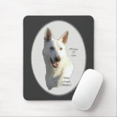 Witte Duitse Herder Cadeaus Muismat (Met muis)