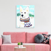 Witte Duitse Herder Canvas Afdruk (Insitu (Woonkamer))