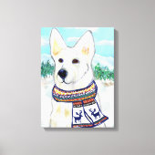 Witte Duitse Herder Canvas Afdruk (Voorkant)