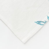 Witte Duitse herder die in de Snowflakes ligt Fleece Deken (Hoek)