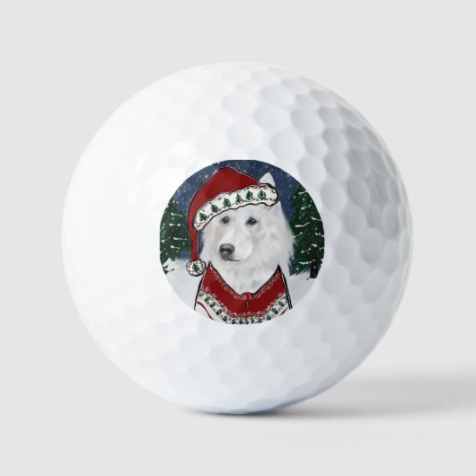 Witte Duitse Herder Golfballen (Voorkant)