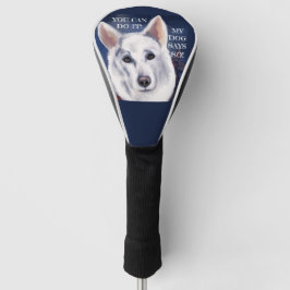 WITTE DUITSE HERDER     GOLFHEADCOVER