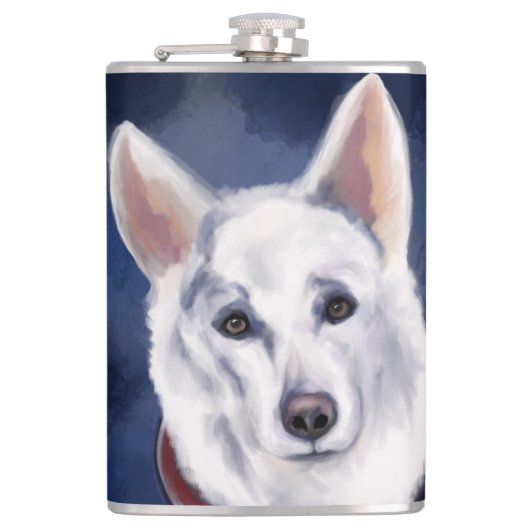 WITTE DUITSE HERDER     HEUPFLES (Voorkant)