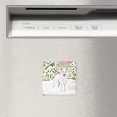 Witte Duitse herder hond magneet (Insitu (Vaatwasser))