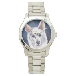 WITTE DUITSE HERDER   HORLOGE