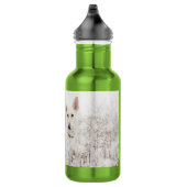 Witte Duitse herder in de sneeuw Waterfles (Rechts)