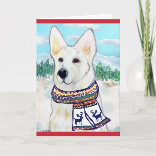Witte Duitse Herder Kaart (Voorkant)
