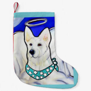 Witte Duitse Herder Kleine Kerstsok