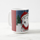 Witte Duitse Herder Koffiemok (Voorkant links)
