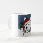 Witte Duitse Herder Koffiemok (Voorkant links)
