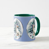 Witte Duitse herder liefhebbers Kerstmis Mok (Voorkant rechts)