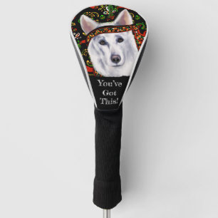 WITTE DUITSE HERDER  MEXICO   GOLFHEADCOVER