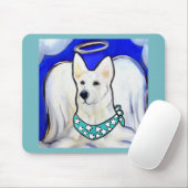 Witte Duitse Herder Muismat (Met muis)