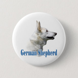 Witte Duitse herder naam - Button