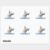 Witte Duitse herder naam - Sticker (Vel)