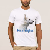 Witte Duitse herder naam T-shirt (Voorkant)