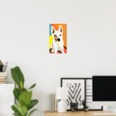 Witte Duitse herder puppy print (Thuiskantoor)