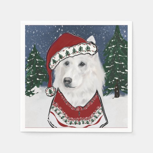 Witte Duitse Herder Servet (Voorkant)