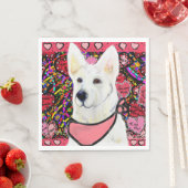 Witte Duitse Herder Servet (Insitu)