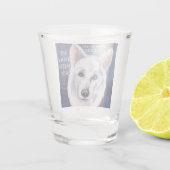 WITTE DUITSE HERDER    SHOT GLAS (Achterkant)