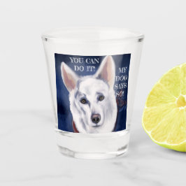 WITTE DUITSE HERDER    SHOT GLAS