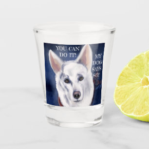 WITTE DUITSE HERDER    SHOT GLAS