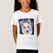 WITTE DUITSE HERDER    T-SHIRT (Voorkant)