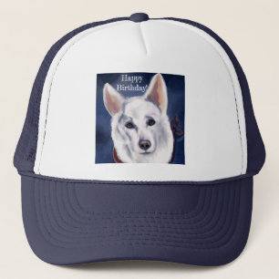WITTE DUITSE HERDER    TRUCKER PET