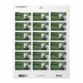 Witte Duitse herder Verzendlabels Etiket (Full Sheet)