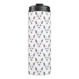 Witte Duitse herders op Tumbler Thermosbeker