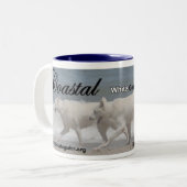 Witte Duitse herders Tweekleurige Koffiemok (Voorkant links)