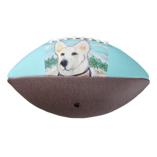 Witte Duitse Herdershond American Football (Gedraaid 270)