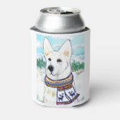 Witte Duitse Herdershond Blikjeskoeler (Blikje Achterkant)